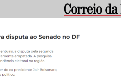 Correio da Manhã cita pesquisa realizada pela Paraná Pesquisas no Distrito Federal.