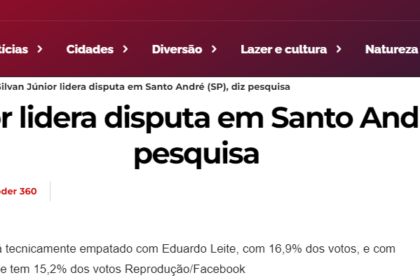 Itamaraju Notícias cita pesquisa realizada pela Paraná Pesquisas em Santo André.