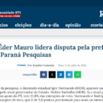 Real Time 1 cita pesquisa realizada pela Paraná Pesquisa em Belém.