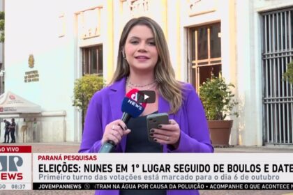 Jovem Pan News cita pesquisa realizada pela Paraná Pesquisas em São Paulo.