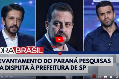 Band Jornalismo cita pesquisa realizada pela Paraná Pesquisas em São Paulo.