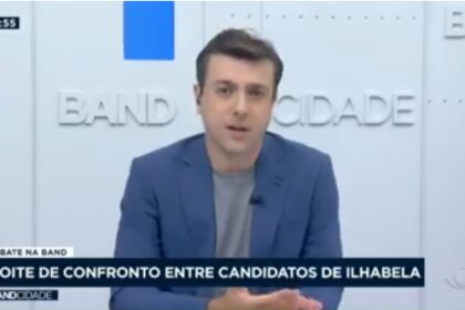 Band cita pesquisa realizada pela Paraná Pesquisas em Ilhabela.