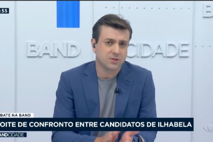 Band cita pesquisa realizada pela Paraná Pesquisas em Ilhabela.