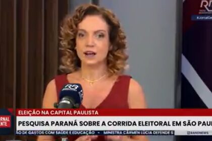 Band cita pesquisa realizada pela Paraná Pesquisas em São Paulo.