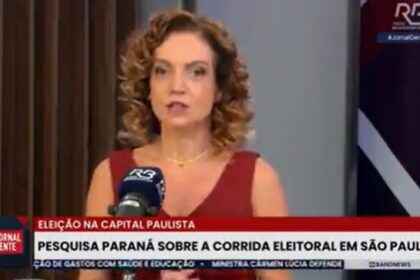Band cita pesquisa realizada pela Paraná Pesquisas em São Paulo.