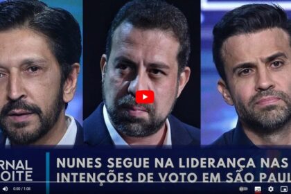Band Jornalismo cita pesquisa realizada pela Paraná Pesquisas em São Paulo.