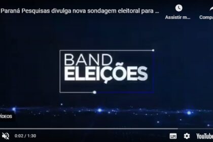 Band cita pesquisa realizada pela Paraná Pesquisas em Sorocaba.