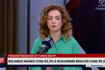 Band cita pesquisa realizada pela Paraná Pesquisa em São Paulo.