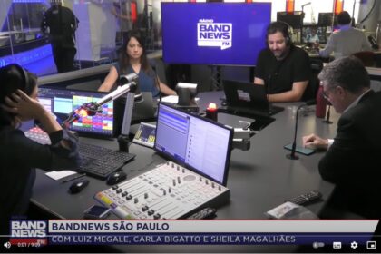 Rádio Band News FM cita pesquisa realizada pela Paraná Pesquisa em São Paulo.