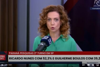 Rádio Bandeirantes cita pesquisa realizada pela Paraná Pesquisa em São Paulo.