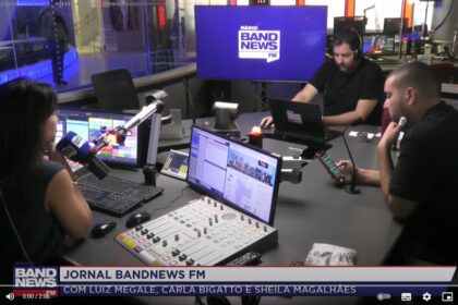 Rádio Band News FM cita pesquisa realizada pela Paraná Pesquisa em São Paulo.