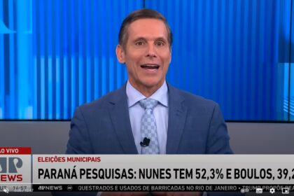 Jovem Pan cita pesquisa realizada pela Paraná Pesquisa em São Paulo.