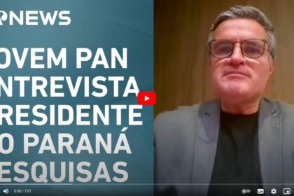 Jovem Pan cita pesquisa realizada pela Paraná Pesquisas em São Paulo.