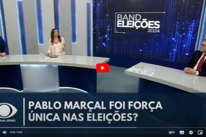 Band cita pesquisa realizada pela Paraná Pesquisas em São Paulo.