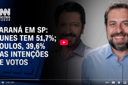 CNN Brasil cita pesquisa realizada pela Paraná Pesquisas em São Paulo.
