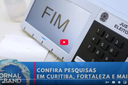 Band cita pesquisa realizada pela Paraná Pesquisas em Curitiba, Fortaleza, Aracaju e Campo Grande.