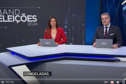 Band cita pesquisa realizada pela Paraná Pesquisas em São Paulo.
