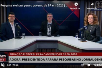 Band cita pesquisa realizada pela Paraná Pesquisas.