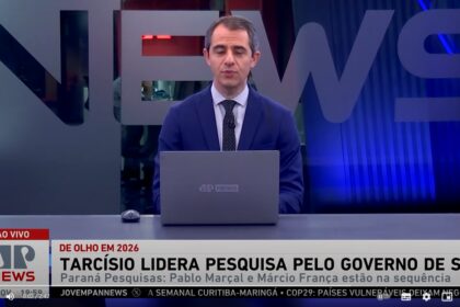 Jovem Pan News cita pesquisa realizada pela Paraná Pesquisas.
