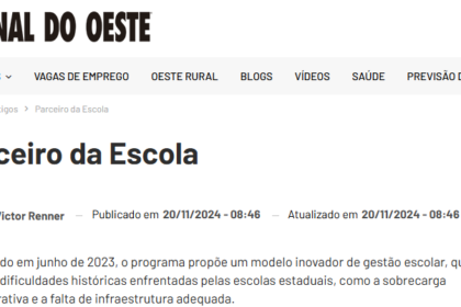 Jornal do Oeste cita pesquisa realizada pela Paraná Pesquisas.
