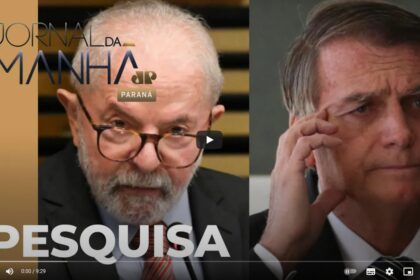 Jovem Pan cita pesquisa realizada pela Paraná Pesquisas.