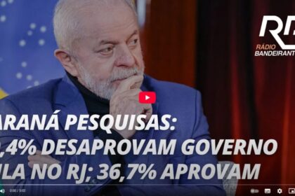 Rádio Bandeirantes cita pesquisa realizada pela Paraná Pesquisas no Estado do Rio de Janeiro.