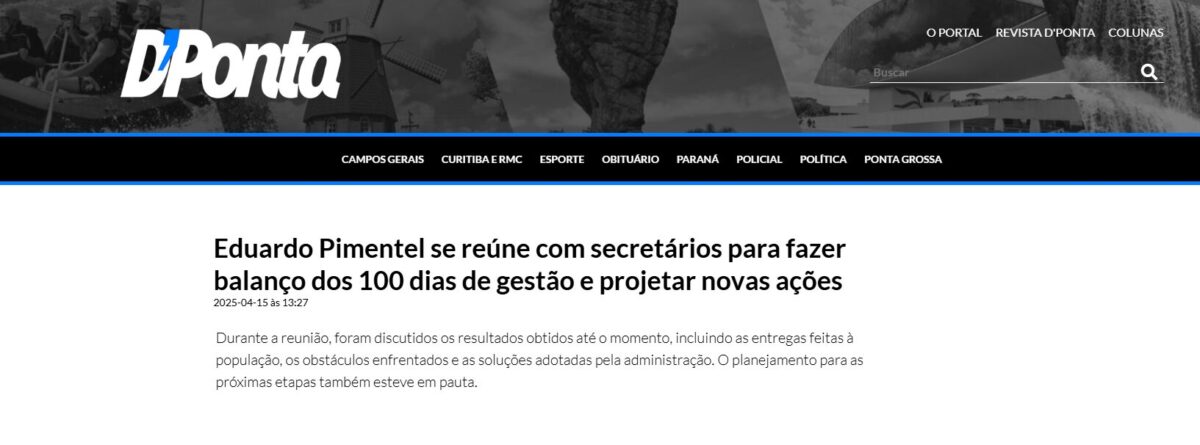 D'Ponta cita pesquisa realizada pela Paraná Pesquisas no Município de Curitiba. 2 image 314