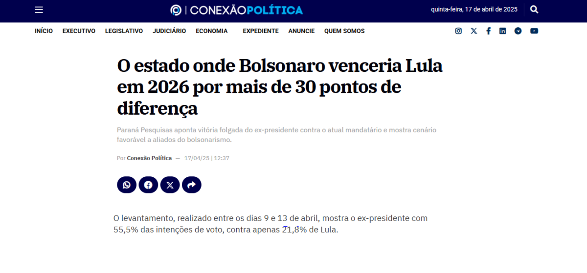 Conexão Política cita pesquisa realizada pela Paraná Pesquisas no Estado de Rondônia. 2 image 351