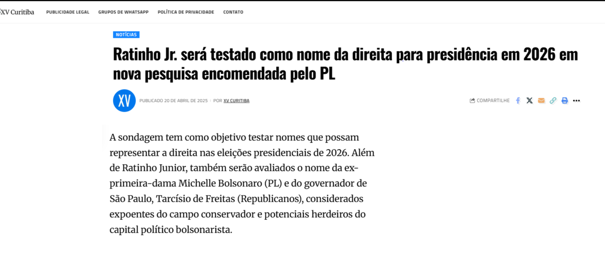 XV Curitiba cita pesquisa realizada pela Paraná Pesquisas. 2 image 383