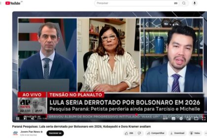 Jovem Pan News cita pesquisa realizada pela Paraná Pesquisas.