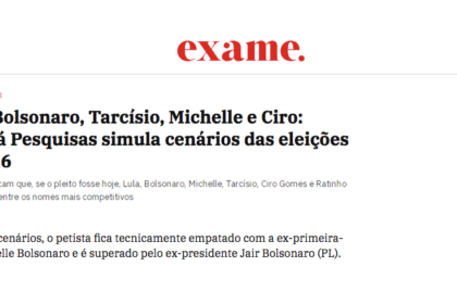 Exame cita pesquisa realizada pela Paraná Pesquisas.