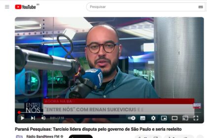 Band News cita pesquisa realizada pela Paraná Pesquisas.