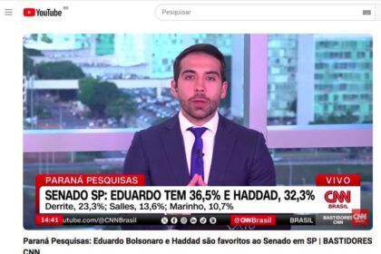 CNN cita pesquisa realizada pela Paraná Pesquisas.