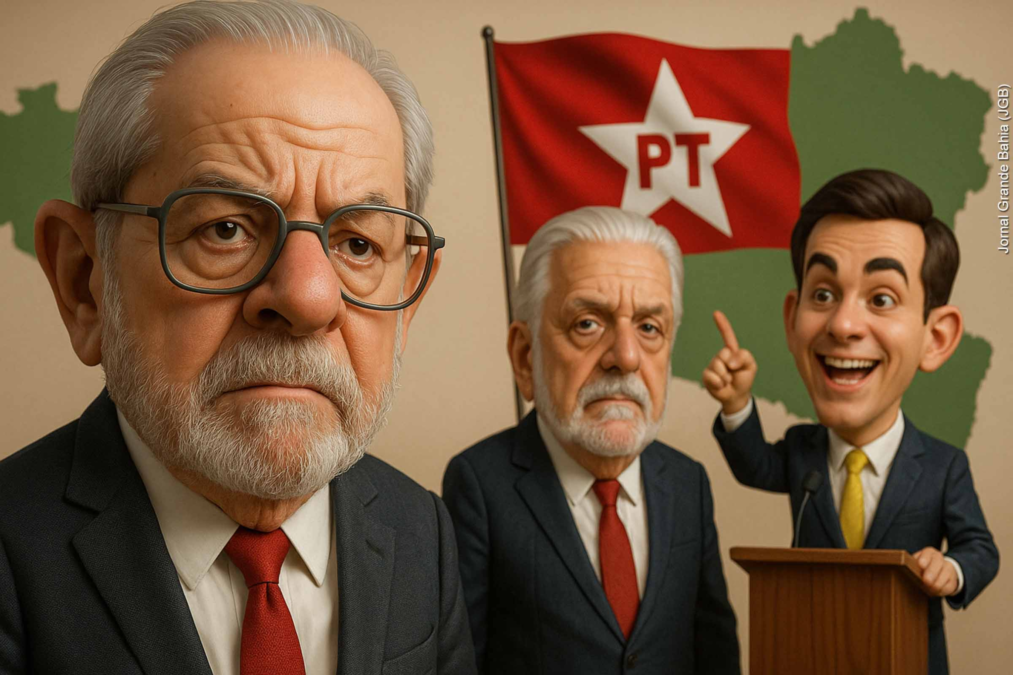 Presidente Lula e senador Jaques Wagner liderancas do PT