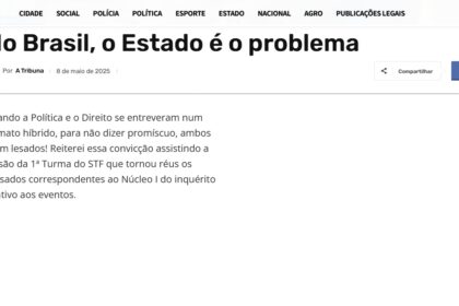 A Tribuna MT cita pesquisa realizada pela Paraná Pesquisas no Estado de São Paulo.