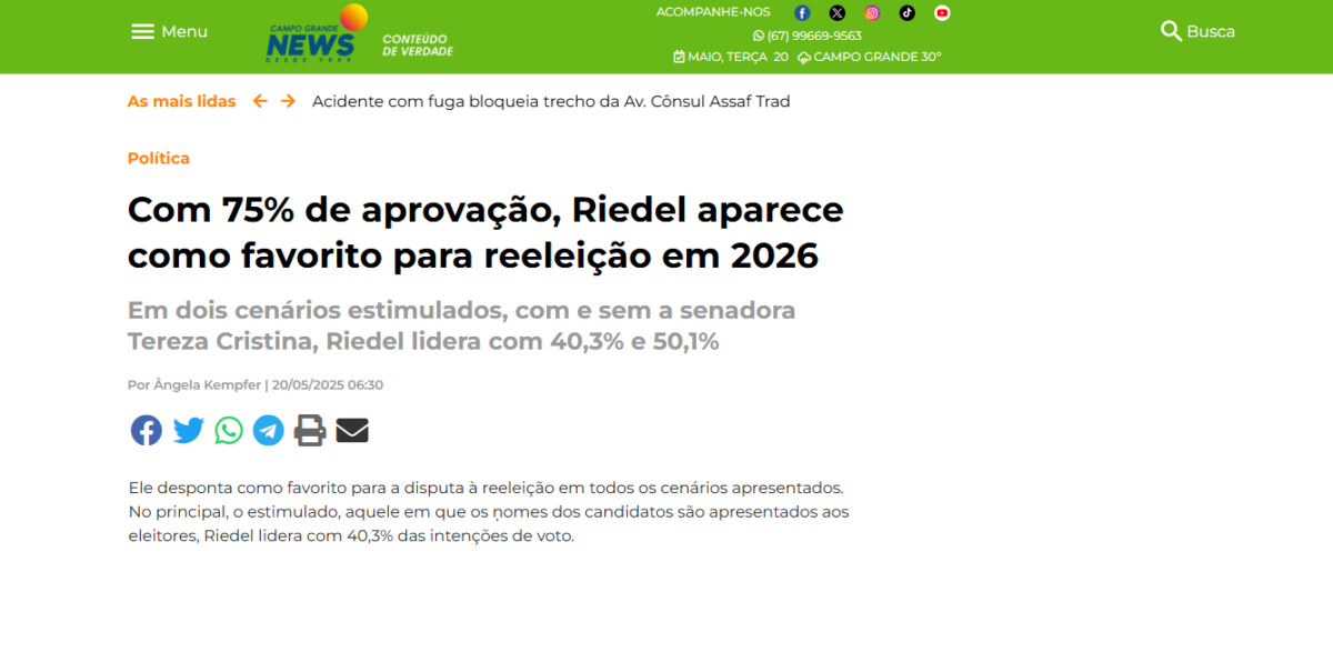 Campo Grande News cita pesquisa realizada pela Paraná Pesquisas no Estado de Mato Grosso do Sul. 2 Campo Grande News cita pesquisa realizada pela Paraná Pesquisas no Estado de Mato Grosso do Sul.
