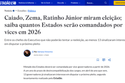 Estadão cita pesquisa realizada pela Paraná Pesquisas.