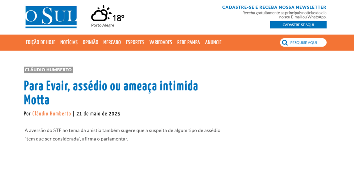 Jornal O Sul cita pesquisa realizada pela Paraná Pesquisas no Estado de Mato Grosso do Sul. 2 Jornal O Sul cita pesquisa realizada pela Paraná Pesquisas no Estado de Mato Grosso do Sul.
