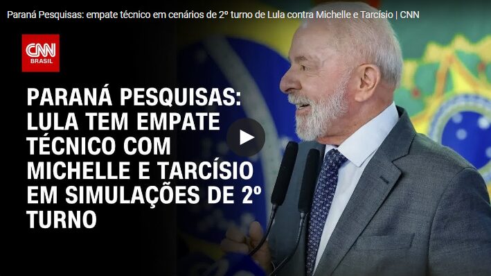 CNN Brasil cita pesquisa realizada pela Paraná Pesquisas. 1 CNN Brasil cita pesquisa realizada pela Paraná Pesquisas.