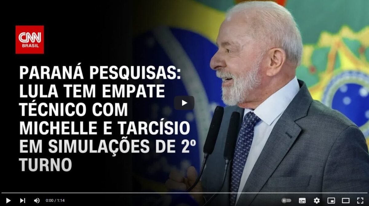 CNN Brasil cita pesquisa realizada pela Paraná Pesquisas.