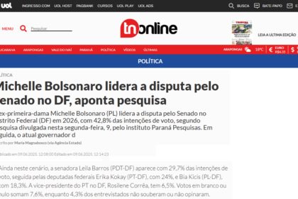 TN Online cita pesquisa realizada pela Paraná Pesquisas no Distrito Federal.