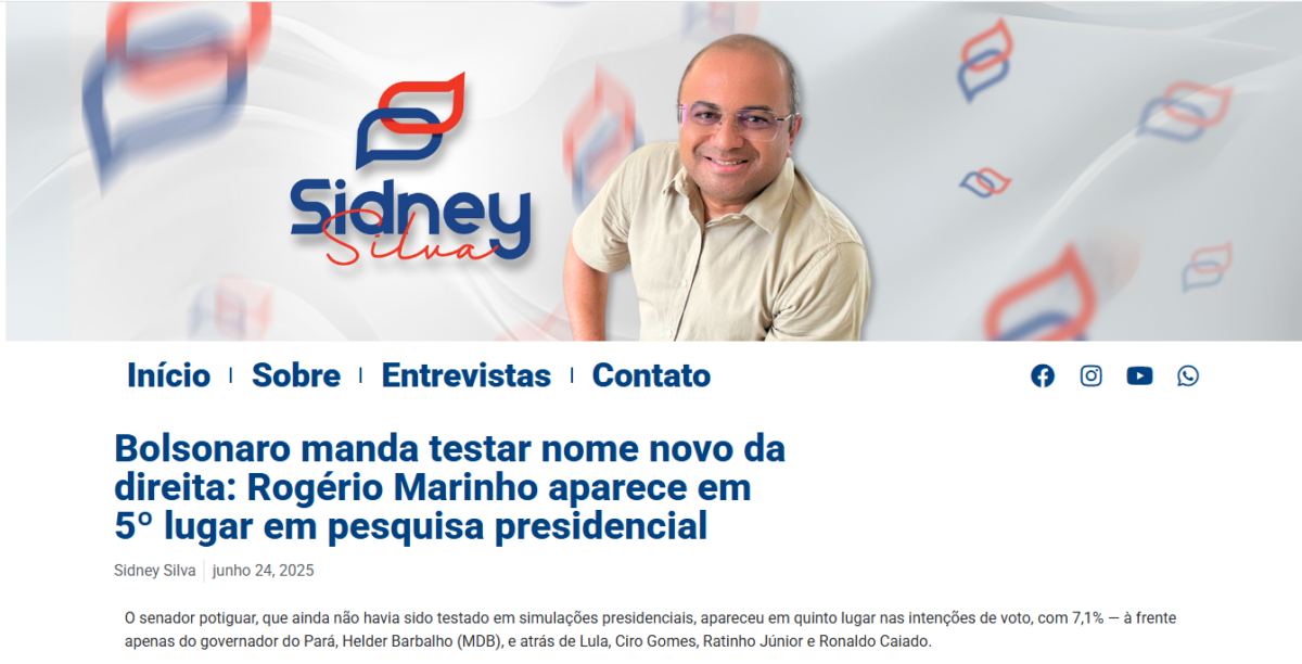 Blog Sidney Silva cita pesquisa realizada pela Paraná Pesquisas.