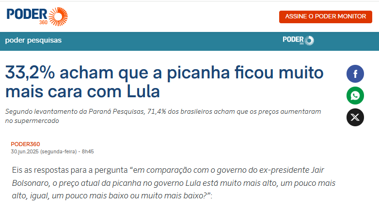 Poder 360 cita pesquisa realizada pela Paraná Pesquisas. 2 Poder 360 cita pesquisa realizada pela Paraná Pesquisas.