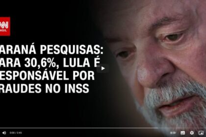 CNN Brasil cita pesquisa realizada pela Paraná Pesquisas.