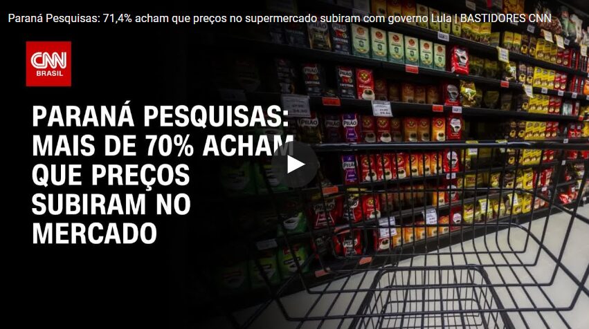 CNN Brasil cita pesquisa realizada pela Paraná Pesquisas. 1 CNN Brasil cita pesquisa realizada pela Paraná Pesquisas.