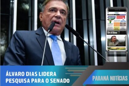 Paraná Notícias cita pesquisa realizada pela Paraná Pesquisas no Estado do Paraná.