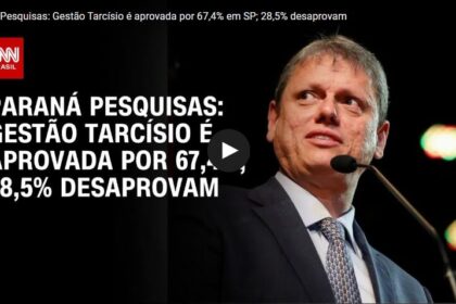 CNN Brasil cita pesquisa realizada pela Paraná Pesquisas no Estado de São Paulo.
