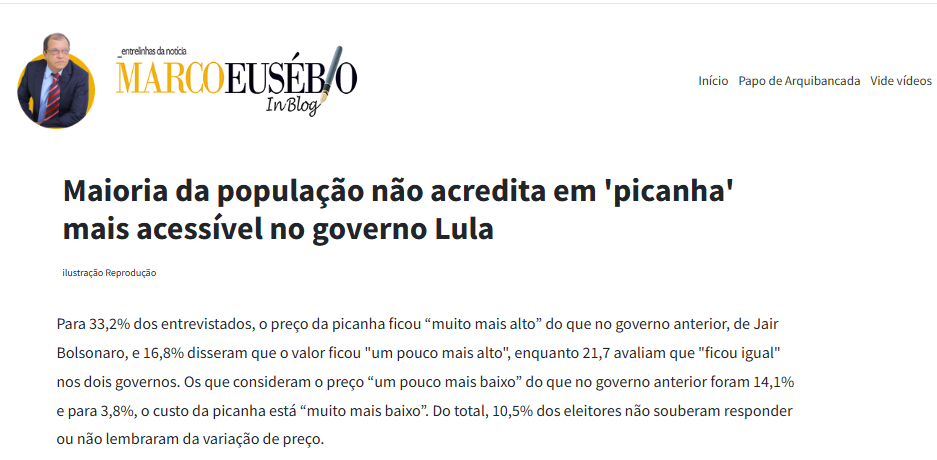 Blog Marco Eusébio cita pesquisa realizada pela Paraná Pesquisas. 2 Blog Marco Eusébio cita pesquisa realizada pela Paraná Pesquisas.