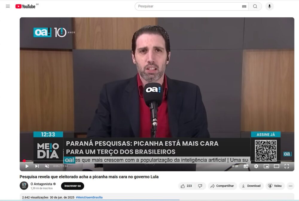 O Antagonista cita pesquisa realizada pela Paraná Pesquisas. 2 O Antagonista cita pesquisa realizada pela Paraná Pesquisas.