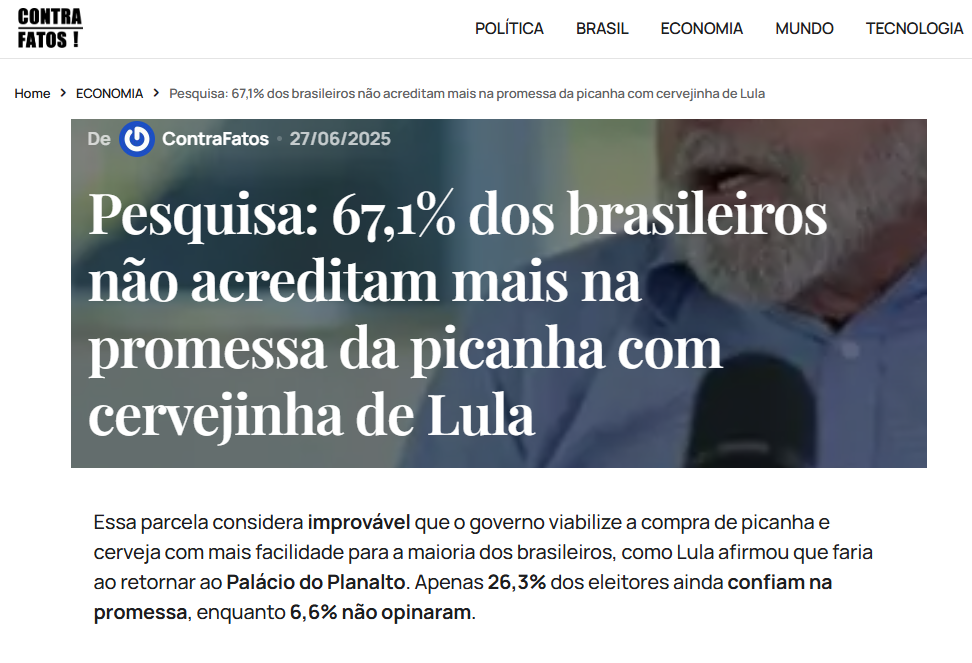 Contra Fatos cita pesquisa realizada pela Paraná Pesquisas. 2 Contra Fatos cita pesquisa realizada pela Paraná Pesquisas.